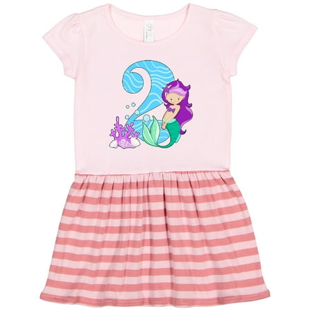 

Inktastic Second Birthday Mermaid Gift Toddler Girl Dress