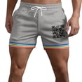 thumbnail image 2 of Xdzjlr Running Shorts For Men,Drawstring Print Rainbow Design Summer Outdoor Streetwear Fit Lightweight Comfortable Running Shorts For Men, 2 of 3