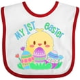 thumbnail image 3 of Inktastic My First Easter Cute Chick and Eggs Boys or Girls Baby Bib, 3 of 4