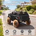 thumbnail image 4 of iRerts 24V 2 Seater Ride on Cars, Licensed Ford Bronco Base Powered Ride on Toys for Big Kids Ages 3-8, Kids Car Electric Vehicle with Remote Control, Bluetooth, LED Lights, 4 Wheel Suspension, Black, 4 of 9