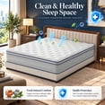 thumbnail image 4 of NISIEN Queen 14 Inch Hybrid Mattress, Cooling Gel Memory Foam & Pocket Springs, Medium Firm, 365-Night Trial, 4 of 10
