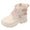 White, variant on Cute Boots with Zipper for Girls Comfortable Non Slip Indoor Outdoor Travel Winter Snow Boot
