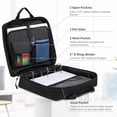 thumbnail image 3 of Zipper Binder 3 Ring 3-inch with Shoulder Strap & Backpack Straps, Black 700 Sheets Capacity Large Zip Up Binder Multiple Pockets File Folder Bag Fits 13 Inch Laptop$$Office, 3 of 5