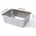 thumbnail image 2 of Stainless Steel Litter Box 2 Pack, 18"x14"x6"(Height) Medium to Large Cat Litter Box Easy Clean, Non Stick Metal Litters Boxes No Smell for Full-Grown Cats or Kitty/Kitten, 2 of 6