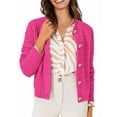 thumbnail image 2 of Women'S Knit Cardigan Sweaters Casual Long Sleeve Open Front Button Down Trendy Jackets Outerwear Rose Red L, 2 of 9