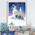 thumbnail image 1 of Designart Christmas Snowman With Cat Traditional Floating Frame Wall Art, 1 of 4