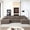 Camel, variant on Vanress 124 Inch U Shaped Modular Sectional Sofa, Modern Corduroy Boneless Sofa for Living Room, Upholstered Deep Seat Cloud Sofas Couches, No Assembly Required, Black