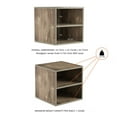 thumbnail image 3 of Lavish Home Modern Stackable Modular Cube End Table with Shelves (Gray), 3 of 8
