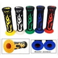 thumbnail image 4 of 7/8\" 22mm Rubber Flame Handle Grips Flame Soft Motorcycle Handlebar Hand, 4 of 6