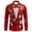 Red #A, variant on Mens Christmas Shirts Button Up Lapel Collar Long Sleeve Fitted Holiday Tops Party Outfits Funny Fake Suit Blazers (XS, Red #A)