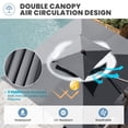 thumbnail image 7 of Crestlive Products 9 ft x 11 ft Rectangle Outdoor Patio Umbrella Cantilever, 360° Rotation, Outdoor Large Offset Umbrella for Patio, Pool, Deck, Dark Gray, 7 of 7