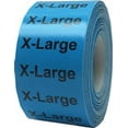 thumbnail image 1 of Light Blue X-Large Color Coding Clothing Size Strip Stickers | 1.25 x 5" Inches | 125 Pack, 1 of 1