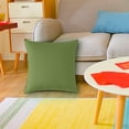thumbnail image 4 of Outdoor Waterproof Pillow Cover, Modern Solid Color Cushion & Backrest Protector, Weather - Resistant & Easy - Clean Fabric, 19.7" x 19.7", QFL, 4 of 7