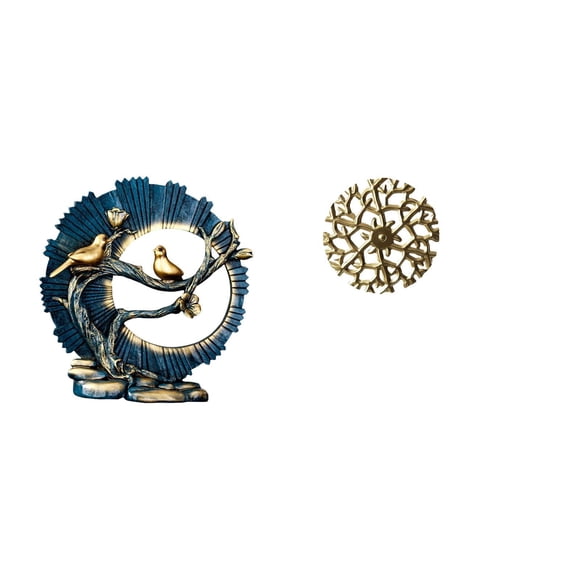 Luzkey Figurine en Résine Artisanat et Sculpture Murale en Métal Fusion pour Décoration Artistique Maison et Bureau Améliorant Salon et Étagère
