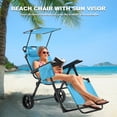 ABORON Folding Beach Chair for Adults, Heavy Duty Beach Chair with