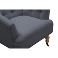 thumbnail image 5 of Jamiyah Accent Chair Dark Gray Linen Upholstered Curved Back, 5 of 7