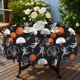thumbnail image 4 of Basketball and Silhouette Black Pattern Round Tablecloth 70"x70", Wrinkle Resistant Wipeable Table Cover for Kitchen Dining Room Picnic Patio and Party, 4 of 6