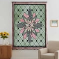thumbnail image 2 of Farmhouse Flowers Sheer Curtains 84 Inches Long, Ethnic Retro Abstract Pattern Lattice Light Filering Curtains, Breathable Simi Curtain Privacy Drapes for Living Room Bedroom Window Treatment, 2 of 9