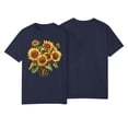 thumbnail image 3 of NAMTYQX Womens Short Sleeve Tops Lightweight Airoft Plus Size Short Sleeve Scoop Neck Bedrucken Print Hip Loose Fitting Graphic Tees for Women Dark Blue Size M, 3 of 4