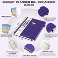 thumbnail image 2 of Zeng Purple Budget Expense Tracker Monthly Planner & Appointment Book, 7" x 10", Purple 200 Pages, 2 of 7