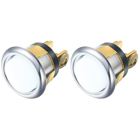 2 PcsLighted Doorbell Button Replacement Wired Doorbell Button Push White Light