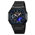 thumbnail image 7 of Men's Sports Watch Analog-Digital, 50M Waterproof with Luminous Display, Multi-Function World Time & Stopwatch for Hiking, Camping, Running & Swimming, 7 of 7