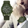 thumbnail image 1 of Hearth & Gear Men's Hand Canvas Rubber Strap Precise Timing Men's Fashion Leisure Business Hand Precise Timing Watch Smart Watch Rechargeable Wristwatch The Small Dial Smart Watch with Step Counter, 1 of 5