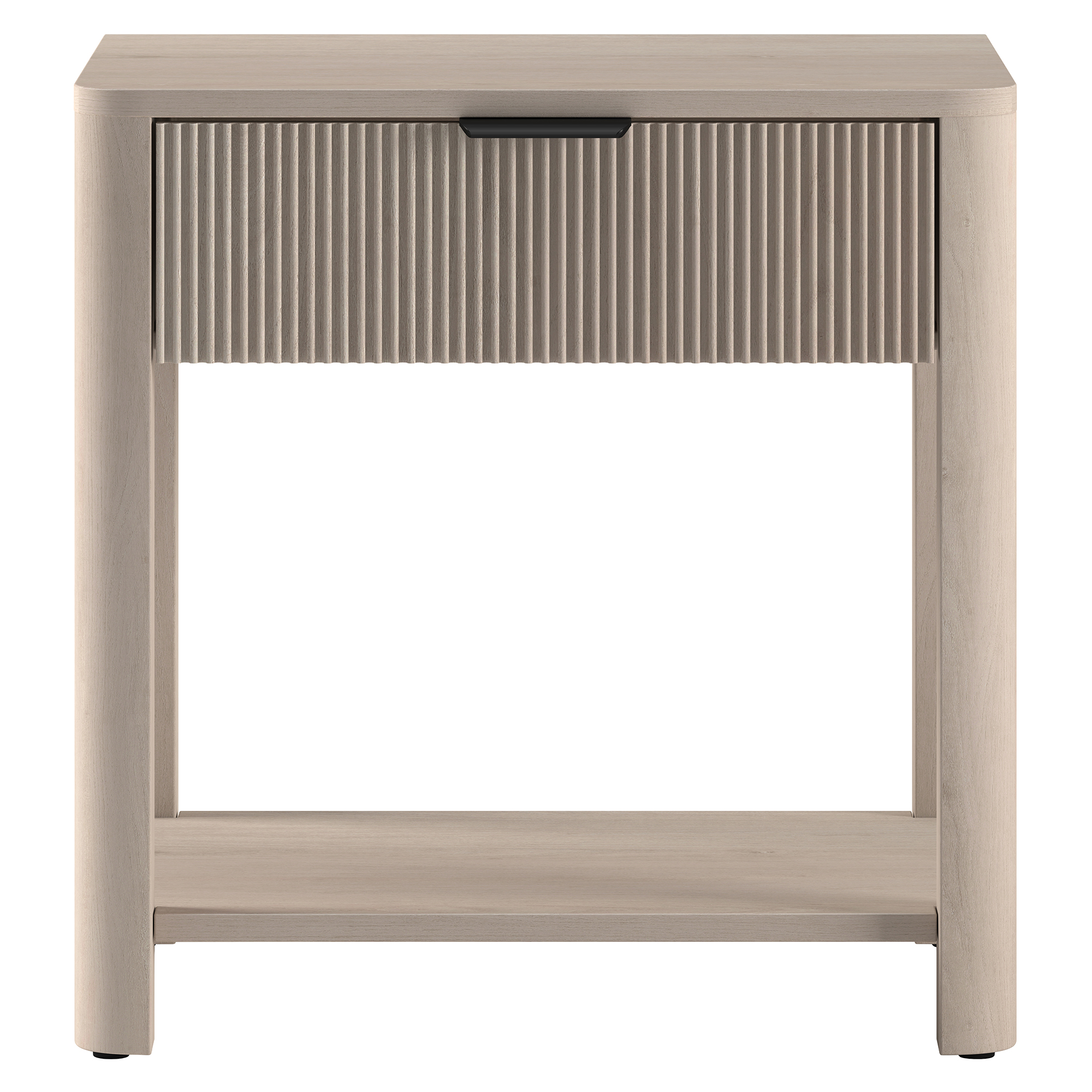 Pomona 24" Wide Rectangular Fluted Nightstand in Alder White