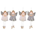 thumbnail image 1 of Adornos navideños con forma de ángel para colgar en el árbol, manualidades navideñas, decoraciones de elfos, 1 of 5