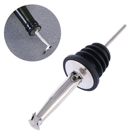 

SENRISE 1/2/5 Pcs Stainless Steel Wine Spout Olive Oil Free Flow Pourers Liquor Bottle with Cover
