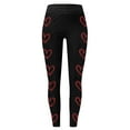 thumbnail image 4 of High Waisted Leggings Womens Valentine'S Day Love Heart Print Stretch Leggings Casual Super Soft Pants Slim Casual Workout Holiday Leggings for Women Tummy Control Yoga Pants for Women, 4 of 4