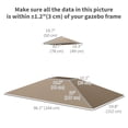thumbnail image 2 of Outsunny Remplacement de Toit de Gazebo BBQ, 5'x8', Kaki, 2 of 6