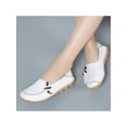 thumbnail image 4 of Fangasis Women Loafers Fashion Flats Classic Casual Shoes Walking Breathable Boat Shoe White 9.5, 4 of 4
