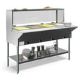 thumbnail image 2 of Four Pan Open Well Electric Steam Table with Undershelf and Sneeze-Guard, KM-OWS-4SG., 2 of 10