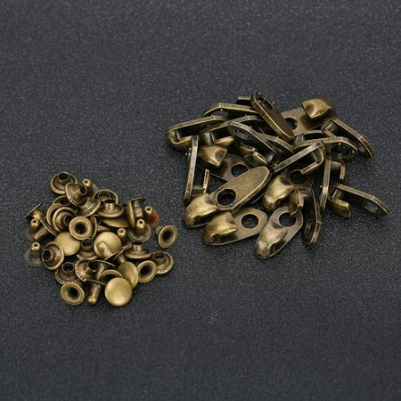 

LYUMO Alloy Boots Hook Rivets with Tape Bronze Hiking Shoes Fastener Piece Clothing Accessories Rivets with Tape Fastener Piece