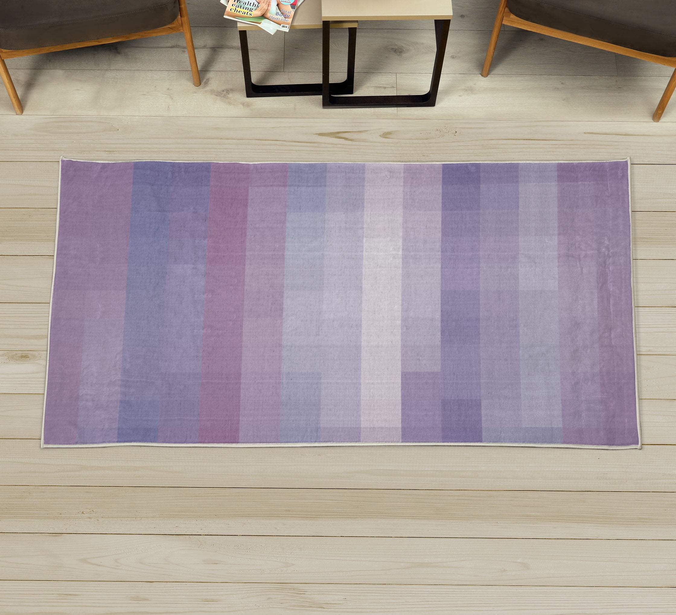 Palette Decorative Rug, Abstract Vortex Swirls and Shapes Pattern ...