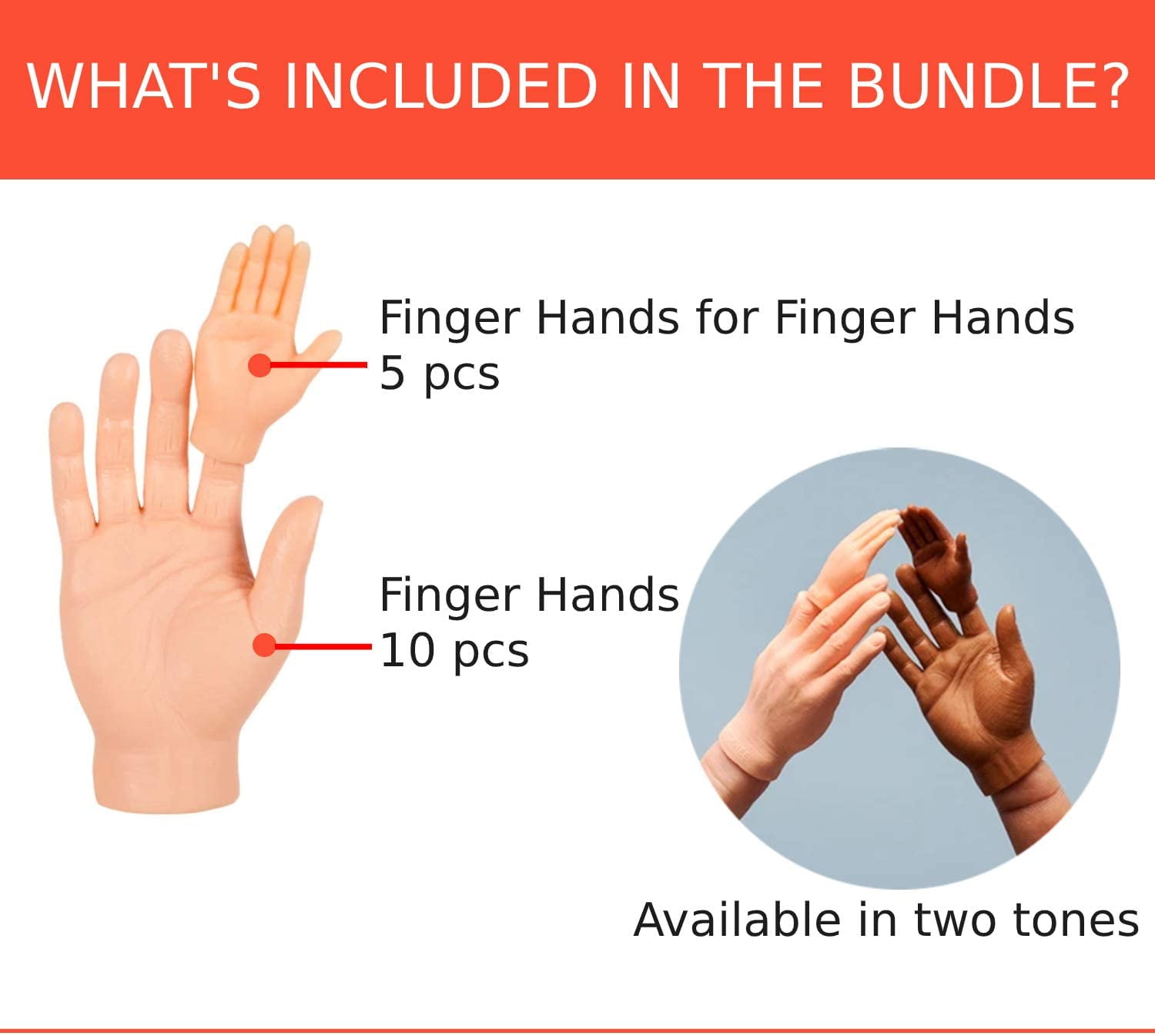 Novelty Funny Set Of Two Finger Hand Finger Puppets DIY Toys U3C5