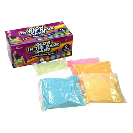 kids craft sand in a box glow in the dark 6pk walmart com
