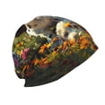 thumbnail image 3 of Salouo Sunflower Field Spotted Dog Print Unisex Beanie Hat,Knitted Baggy Skull Cap Winter Warm Hats Beanie Sleep Hats Cancer Headwear Caps for Women & Men 1 Pieces, 3 of 7