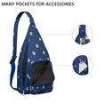 thumbnail image 2 of Bone Pattern Sling Backpack - Dog Lover's Crossbody Bag, Fashionable Multi-Pocket Pack for Daily Use, 2 of 4