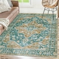 thumbnail image 2 of Faitaliicy Area Rug,Thin Washable Vintage Area Rug Entryway Mat Floor Cover Anti-Slip for Living Room Bedroom Bedside Non-Slip Backing Retro Rug Washable Throw Carpet, 2 of 8