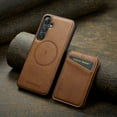 thumbnail image 4 of Dteck 2 in 1 Detachable for Samsung Galaxy S23 Case Wallet with Card Holder Faux Leather Men Women RFID Blocking Wireless Charging Cover,brown, 4 of 7
