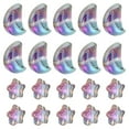 thumbnail image 1 of 60Pack Perlas en Forma de Estrella y Luna, 2 Estilos de Perlas Separadoras de Acrílico Rojo Rosa Verde, 1 of 6