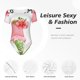 thumbnail image 4 of Balery Hello Summer Gnome Body de cuello redondo de manga corta para mujer Tops de manga corta Tops básicos-Medium, 4 of 7