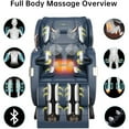 thumbnail image 4 of Real Relax S Track Massage Chair, Full Body Zero Gravity Shiatsu Recliner with Smart Voice Controller, Blue, 4 of 11
