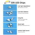 thumbnail image 4 of 2pcs 335SMD Moto Flasher Light 12V 12LEDS Impermeable para motocicletas Beach Bikes Ndcxsfigh Accesorios para autos y motos, 4 of 6