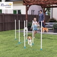 thumbnail image 2 of Adjustable Dog Agility Training Obstacle Course Set with Weaves Poles Storage Bag for Pet Dogs Outdoor Games Exercise, 2 of 9