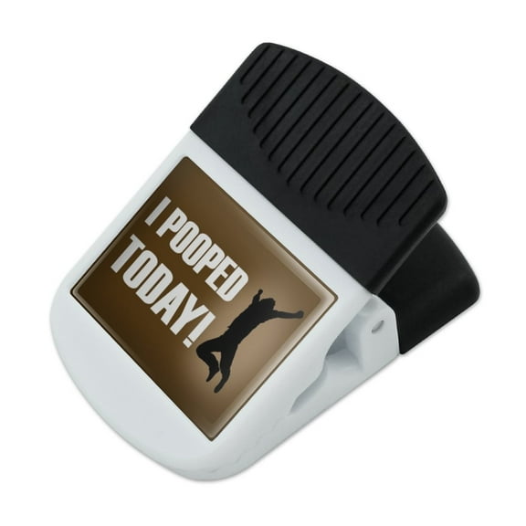 I Pooped Today Jumping for Joy Refrigerator Fridge Magnet Magnetic Hanging Hook Note Snack Clip