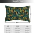 thumbnail image 2 of Goofa Jungle Leopard Yellow Print Plush Throw Pillow Case, Soft Velvet with Hidden Zipper, Decorative Cushion Cover for Sofa, Bed, Car, and Home Décor-20"x30", 2 of 6