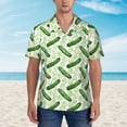 thumbnail image 4 of Daiia Green Cucumber1 Hawaiian Shirt for Men Gentle Cotton Regular Short Sleeve Casual-Medium, 4 of 9